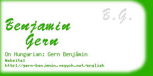 benjamin gern business card